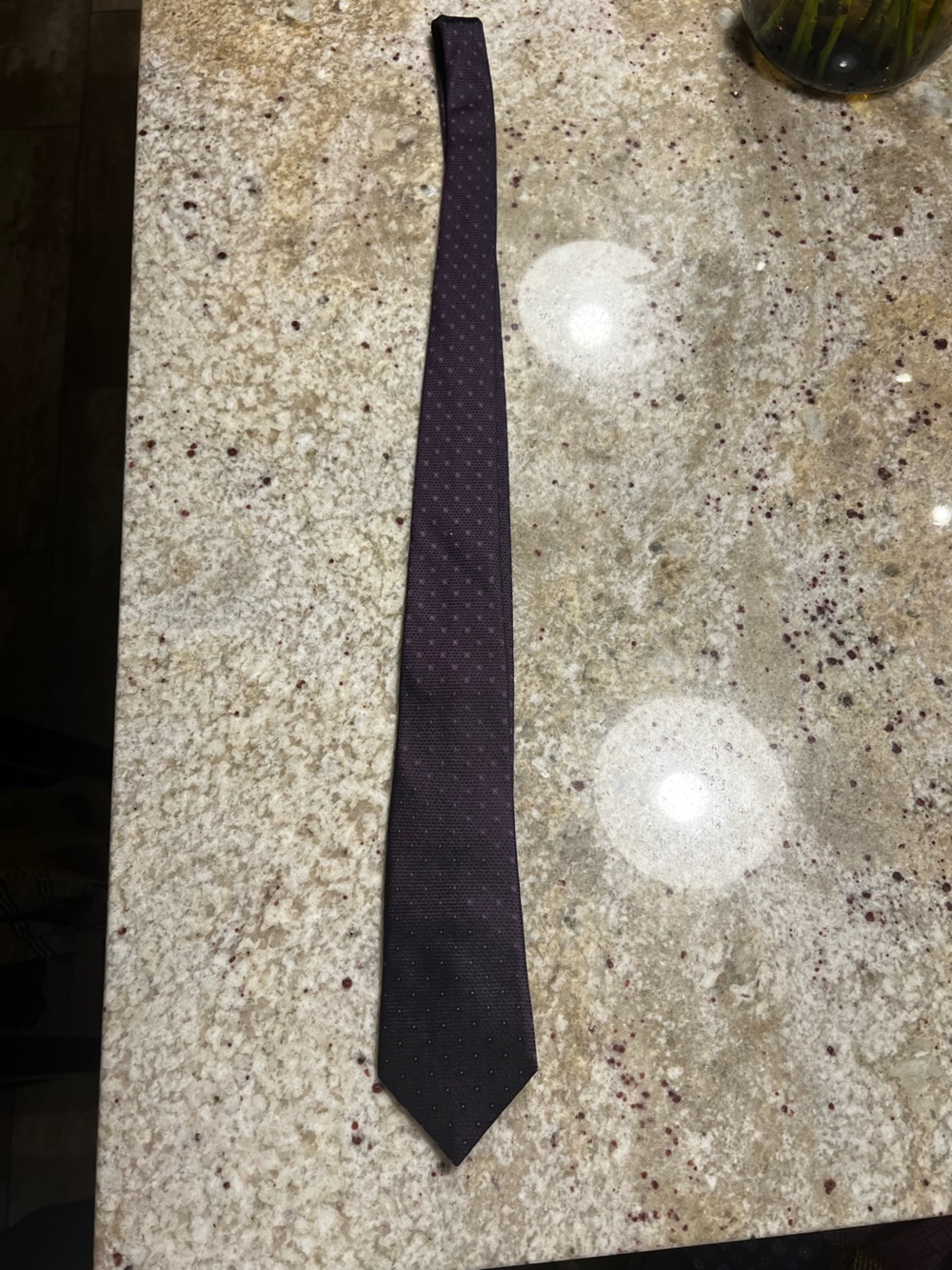 John Varvatos Purple Patterned Silk Tie